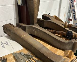 Antique table legs