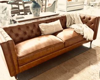 Leather Chesterfield sofa