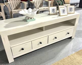 Cream tv console