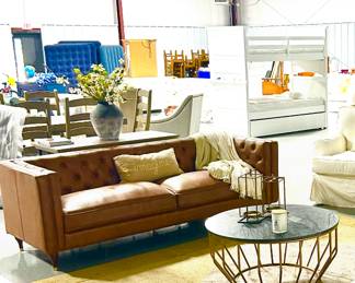 Warehouse with furniture. Vehicles and boat are not for sale