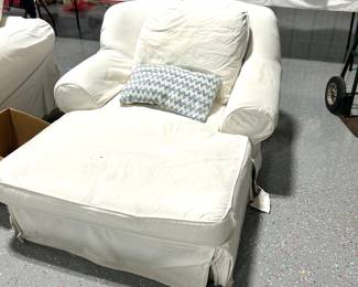 Slipcovered Chaise