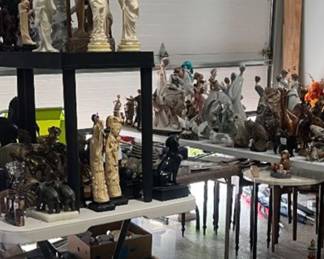 Decor of it looks real it most likely is.  Brass copper gold silver wrought iron steel etc 