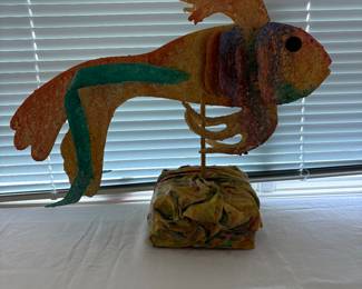 Colorful fish statue. 