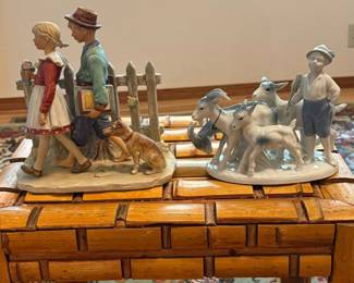 Glass statues. 