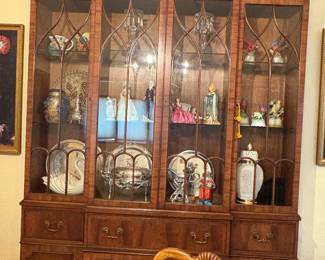 Wood China Hutch. More pictures of the items inside are coming. 