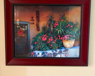 Wall artwork with frame
