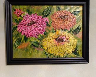 Wall artwork with frame