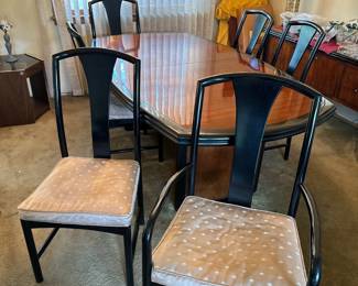 black lacquer dining chairs 