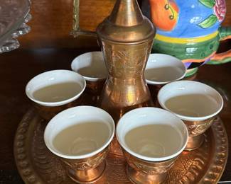 Berber copper tea set 