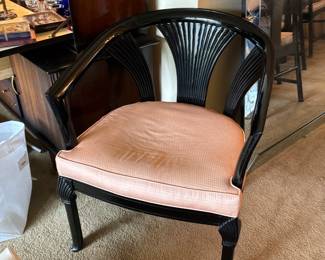 vintage black lacquer bentwood chair 