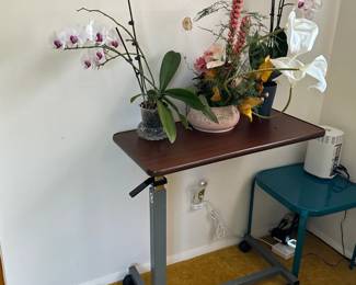 healthcare adjustable portable overbed  nursing table 