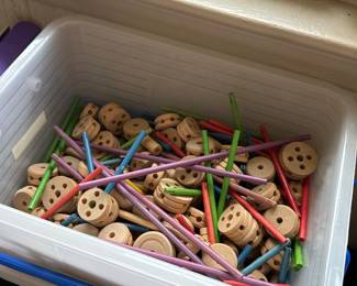 Wooden Tinker Toys 