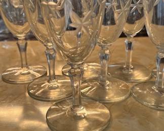 vintage crystal water goblets 