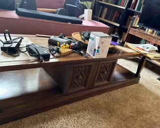hand carved coffee table 