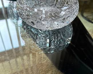 Glass Cut Bowl -  Lead Crystal Ashtray 