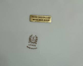 Lenox Lattice Collection Oval Scalloped Bowl 