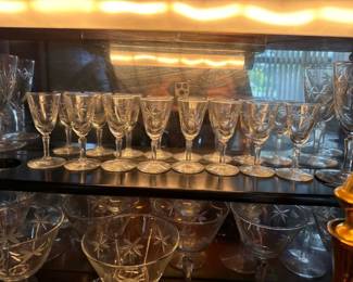 Crystal cordial glasses 