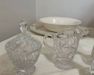 crystal sugar and creamer 