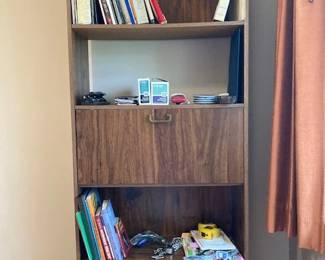 Tall office cabinet with fold down compartment