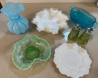 Fenton ruffled glass