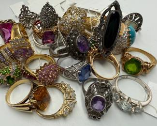 18k 14k 10k gold sterling rings