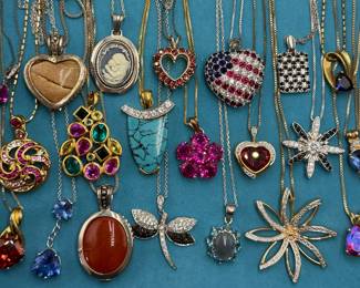 sterling pendants necklaces