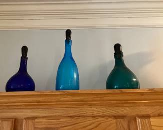 Cobalt and blue bottles
