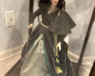 Scarlett doll (from Gone w the Wind) in green drapes dress