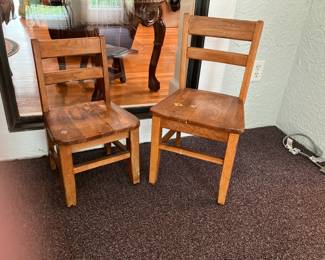 Oak child's chairs