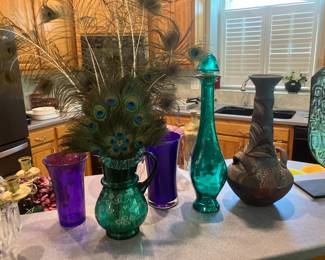 Large glass vases