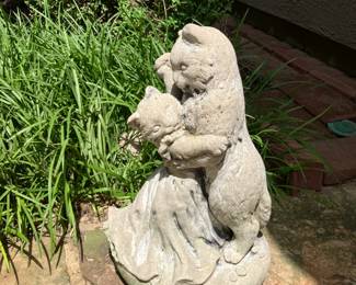 Dancing cats concrete statuary
