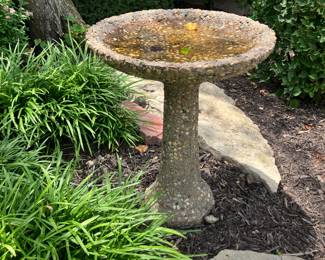 Concrete birdbath