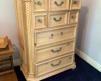 Pine highboy chest