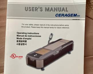 Manual for Ceragem Thermal massager