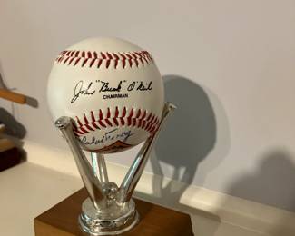 Autographed John Buck O'Neil baseball