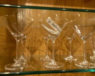 6 Waterford "Marquise" martini goblets