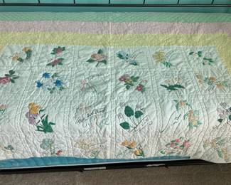 Antique autograph quilt