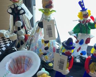 MORE Venetian glass clowns