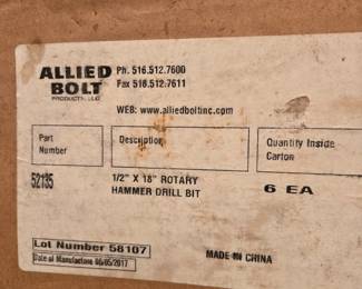 New 1/2" x 18" rotary hammer