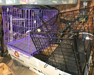 Two small pet kennels