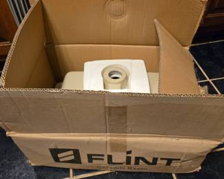 New in Box ceramic sink by Flint
