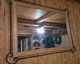 Wood & Metal framed mirror