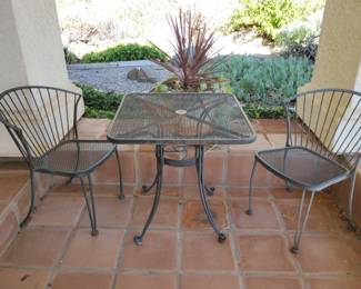 JH178Black Patio Table And Chairs