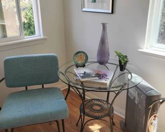 JH123Turquoise Chair And Table