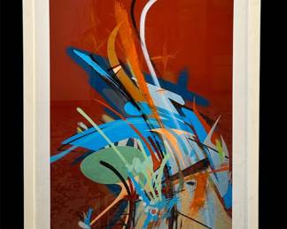 Contemporary Abstract Art Print, Framed