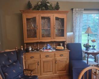 oak china cabinet