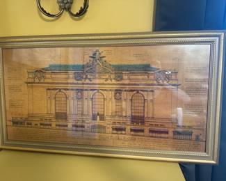 Sketch of Grand Central Station 1913 decorative only