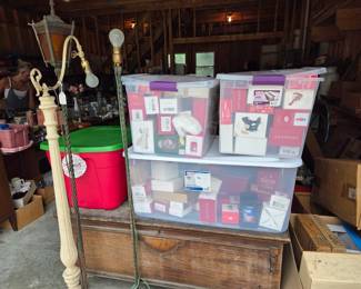 Hallmark ornaments (and 1930s hope chest filled with treasures)