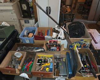 A selection of vintage hand tools