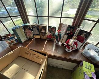 Vintage dolls and roller skates